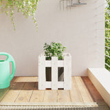 Plánovací box Vidaxl s oplocením 30x30x30 cm pevná borovice bílá