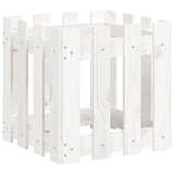 Vidaxl Planning box with fence design 40x40x40 cm Solid pine white
