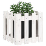 Vidaxl Planning box with fence design 40x40x40 cm Solid pine white