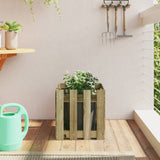 Vidaxl Planter with Fence Design 40x40x40 cm Impregnated Pinewood
