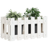 Vidaxl Planning box with fencing 60x30x30 cm Solid pine white