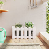 Vidaxl Planning box with fencing 60x30x30 cm Solid pine white