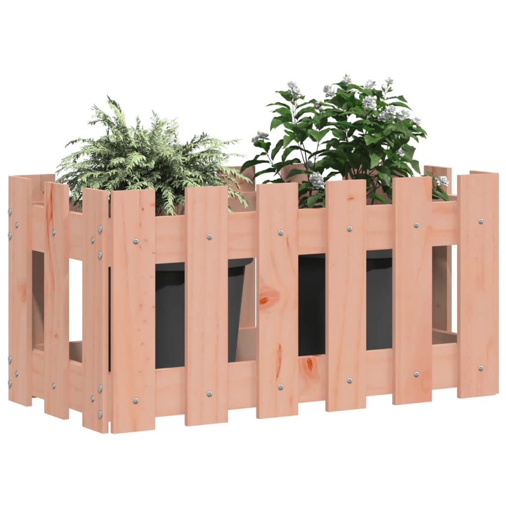 Vidaxl Planning Box med hegndesign 60x30x30 cm solid dougohout
