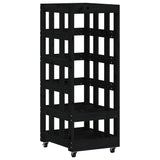 Vidaxx log holder with wheels 40x49x110 cm solid pine wood black