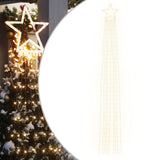 VidaXL Kerstboomverlichting 320 warmwitte LED's 375 cm