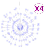 Vidaxl Chrëschtdeeg Luuchten 4 st 140 LEDD 17 cm blo