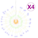 Vidaxl Julbelysning Fyrverkeri 4 ST 140 mångfärgade lysdioder 17 cm