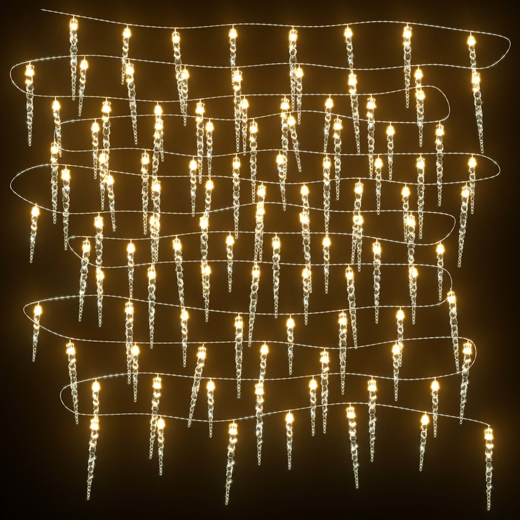 Vidaxl Christmas lighting Ice cone with 100 LEDs 10 m Acrylic PVC warm white