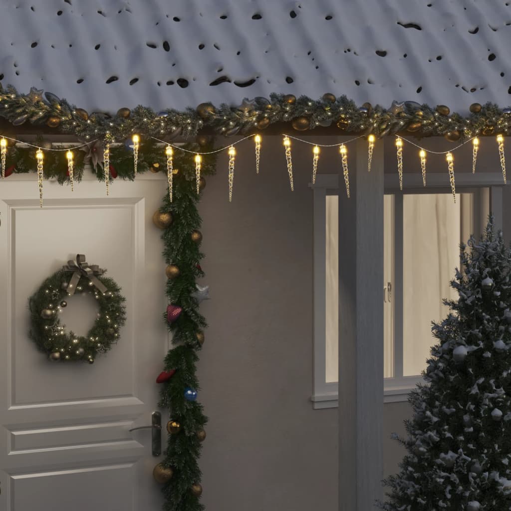 Vidaxl Christmas lighting Ice cone with 100 LEDs 10 m Acrylic PVC warm white