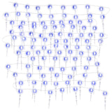 Vidaxl Christmas lights icicles 200 blue LEDs 20 m acrylic PVC