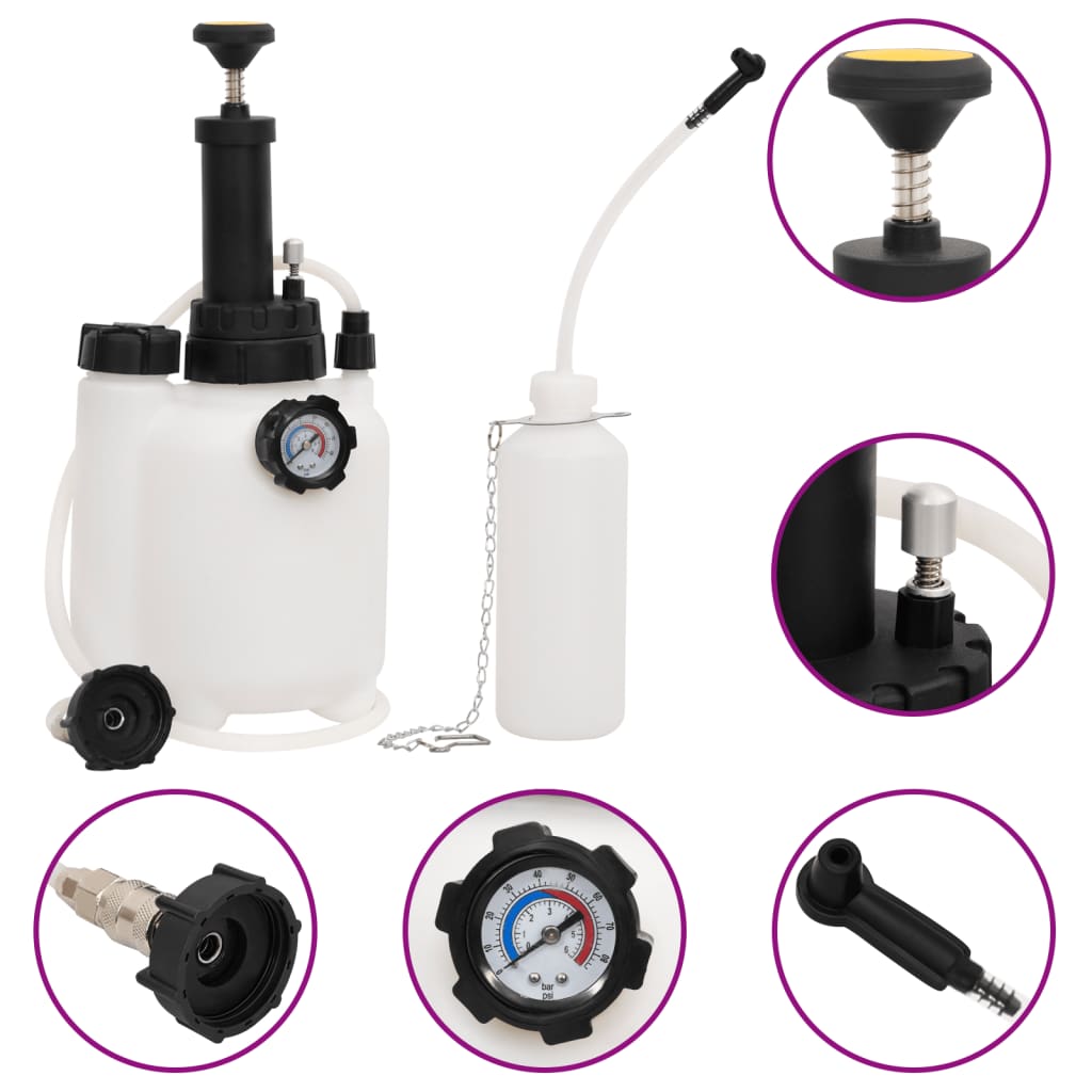 VidaXL REMMATER 3 L White and Black