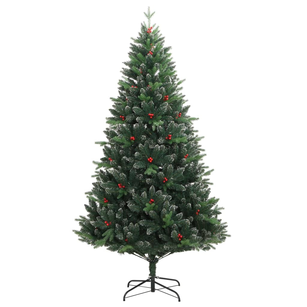 Vidaxl Kunstkerstboom with hinges and red berries 120 cm