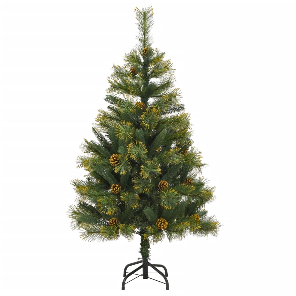 Vidaxl Kunstkerstboom with hinges and pine cones 120 cm