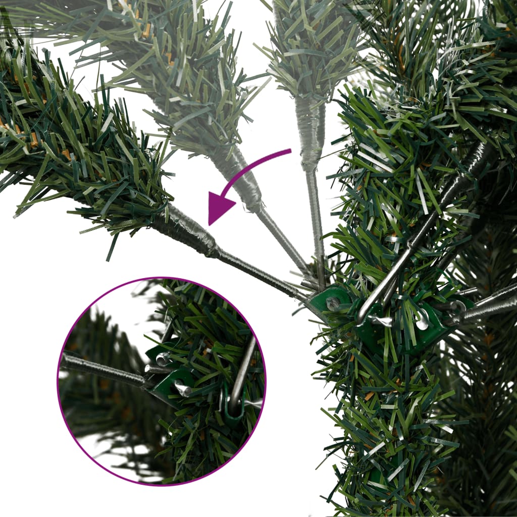 Vidaxl Kunstkerstboom with hinges pine cones and berries 150 cm