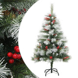 Vidaxl Kunstkerstboom with hinges pine cones and berries 150 cm