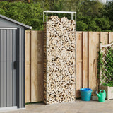 Vidaxx brænde rack 110x28x312 cm rustfrit stål