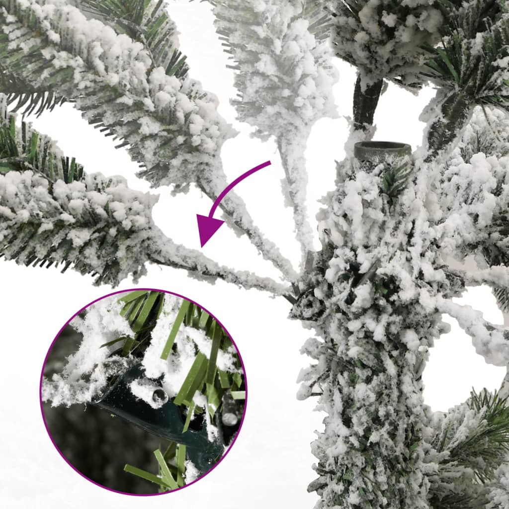 Vidaxl Kunstkerstboom med hængsler og sne 270 cm