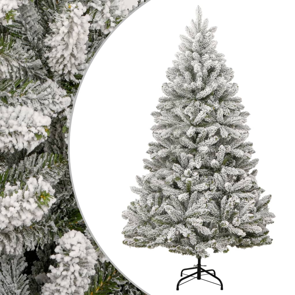 Vidaxl Kunstkerstboom s tečaji in snegom 300 cm