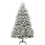 Vidaxl Kunstkerstboom s tečaji in snegom 300 cm