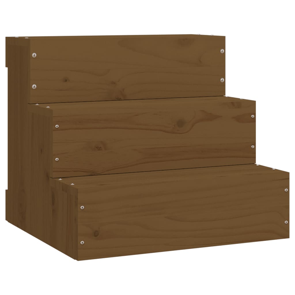 Vidaxl Pet staircase 40x37.5x35 cm Solid pine honey brown