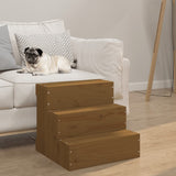 Vidaxl Pet staircase 40x37.5x35 cm Solid pine honey brown