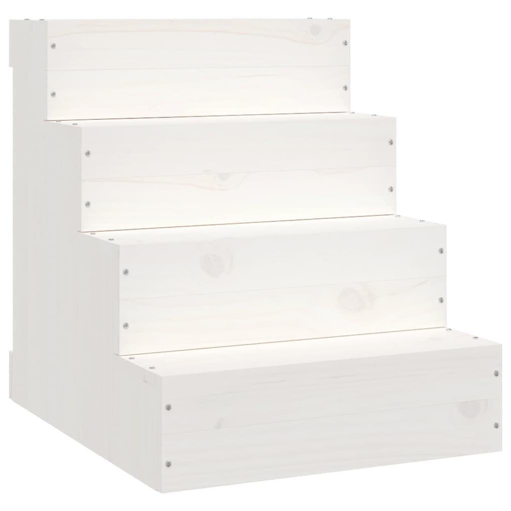 Vidaxx pet stairs 40x49x47 cm solid pine wood white