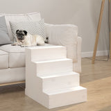 Vidaxx pet stairs 40x49x47 cm solid pine wood white