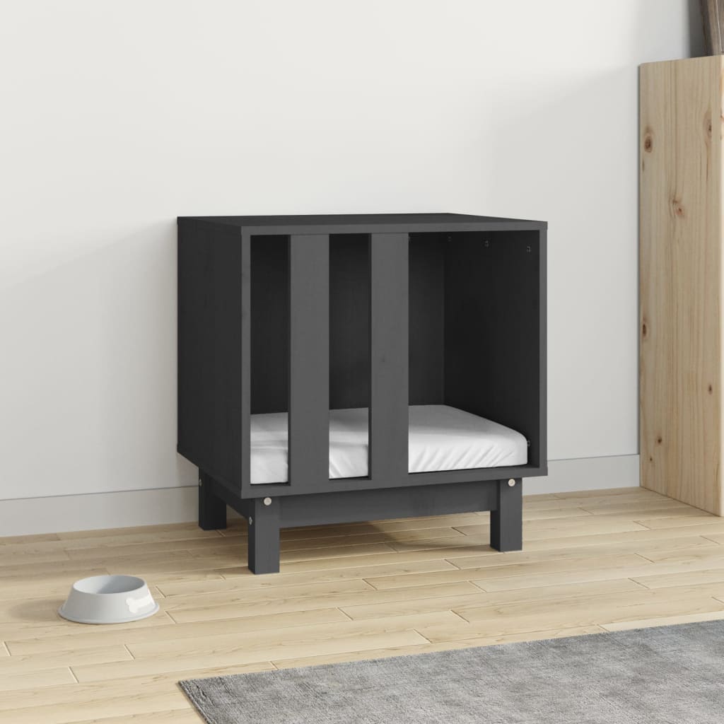 Vidaxl hund loft 50x40x52 cm solid fyrretræ grå grå