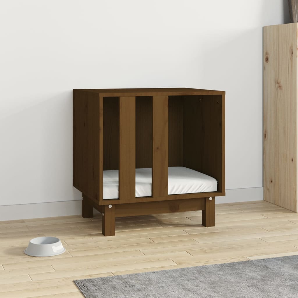 Vidaxl Dog Loft 50x40x52 cm Solid fyrretræbrun