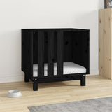 Vidaxl Dog Loft 60x45x57 cm Solid Pine Black