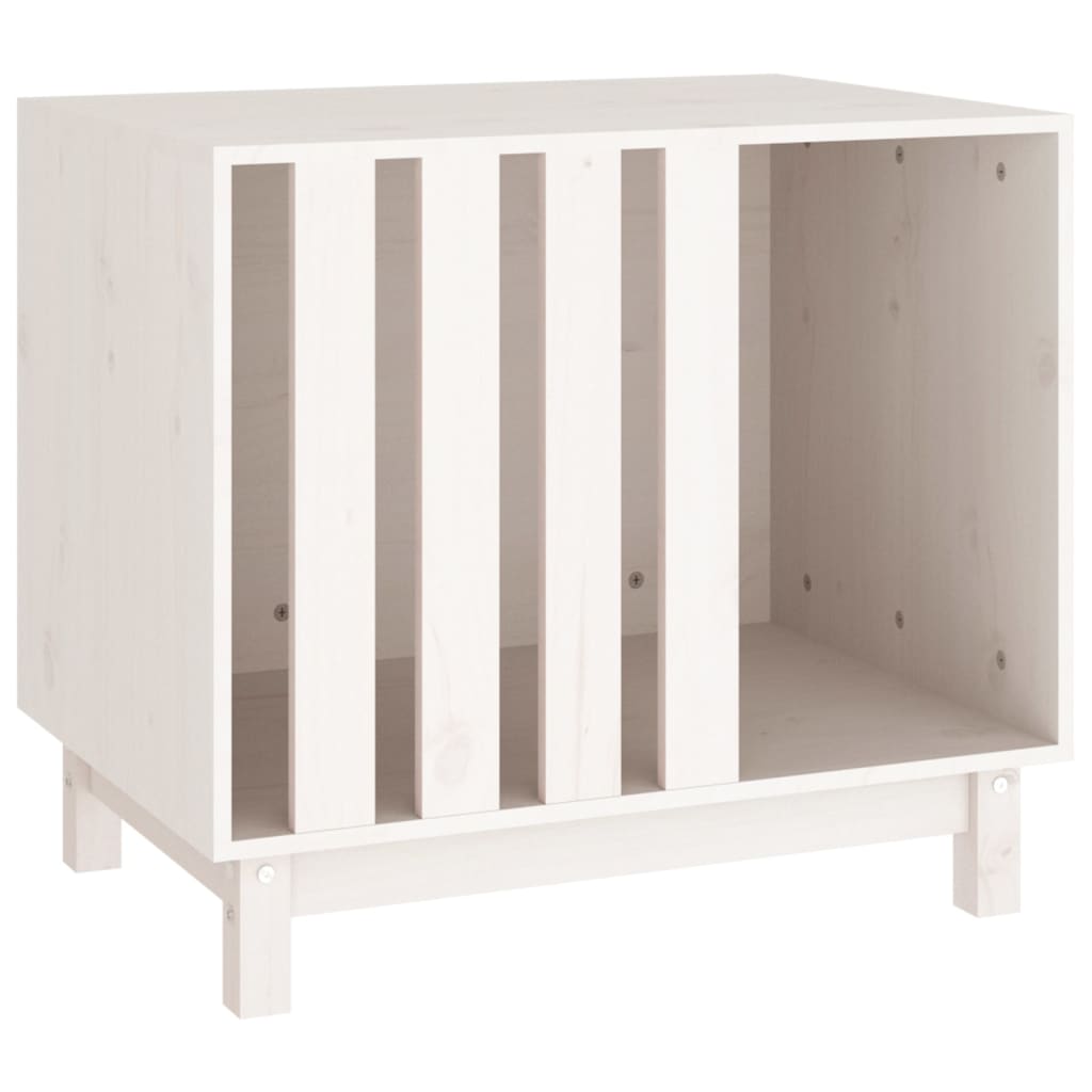 Caseta para perros VidaXL 70x50x62 cm madera maciza de pino blanco