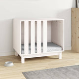 Caseta para perros VidaXL 70x50x62 cm madera maciza de pino blanco