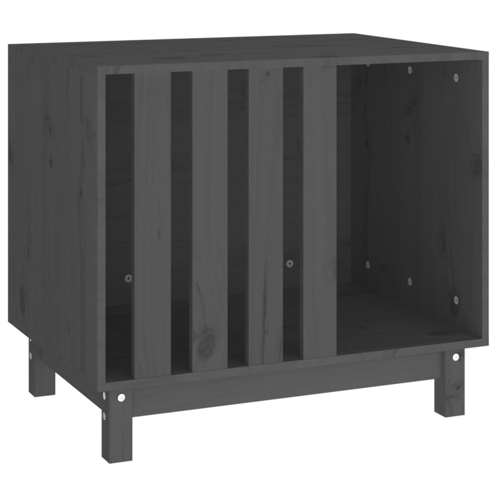VidaXL Budka dla psa 70x50x62 cm z litego drewna sosnowego, szara