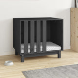 VidaXL Budka dla psa 70x50x62 cm z litego drewna sosnowego, szara