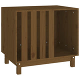 VidaXL Caseta para perros 70x50x62 cm madera maciza de pino marrón miel