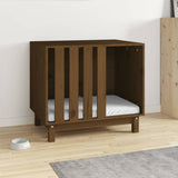 VidaXL Caseta para perros 70x50x62 cm madera maciza de pino marrón miel