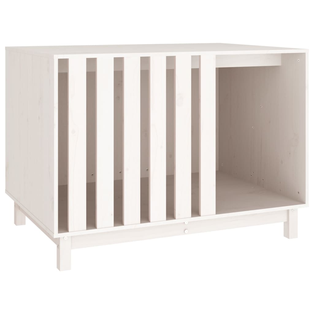 Budka dla psa VidaXL 100x70x72 cm z litego drewna sosnowego, biała