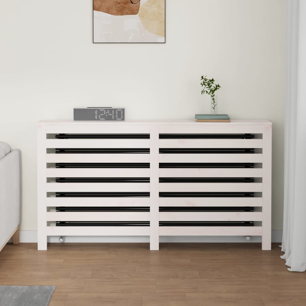 Vidaxl Radiatorom Construction 153x19x84 cm Solid Pine White