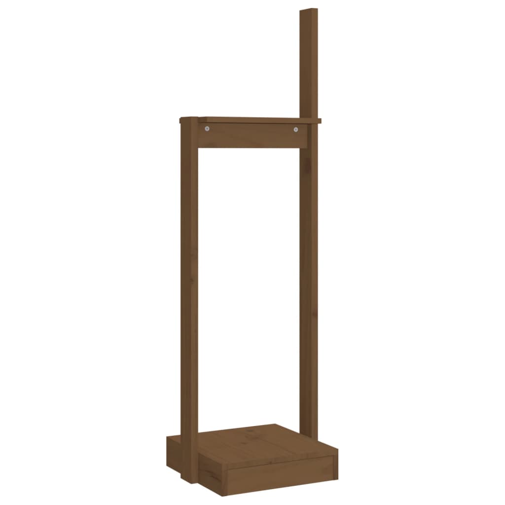 Držalo za bloke vidaxl 33.5x30x110 cm trden borov medu rjava