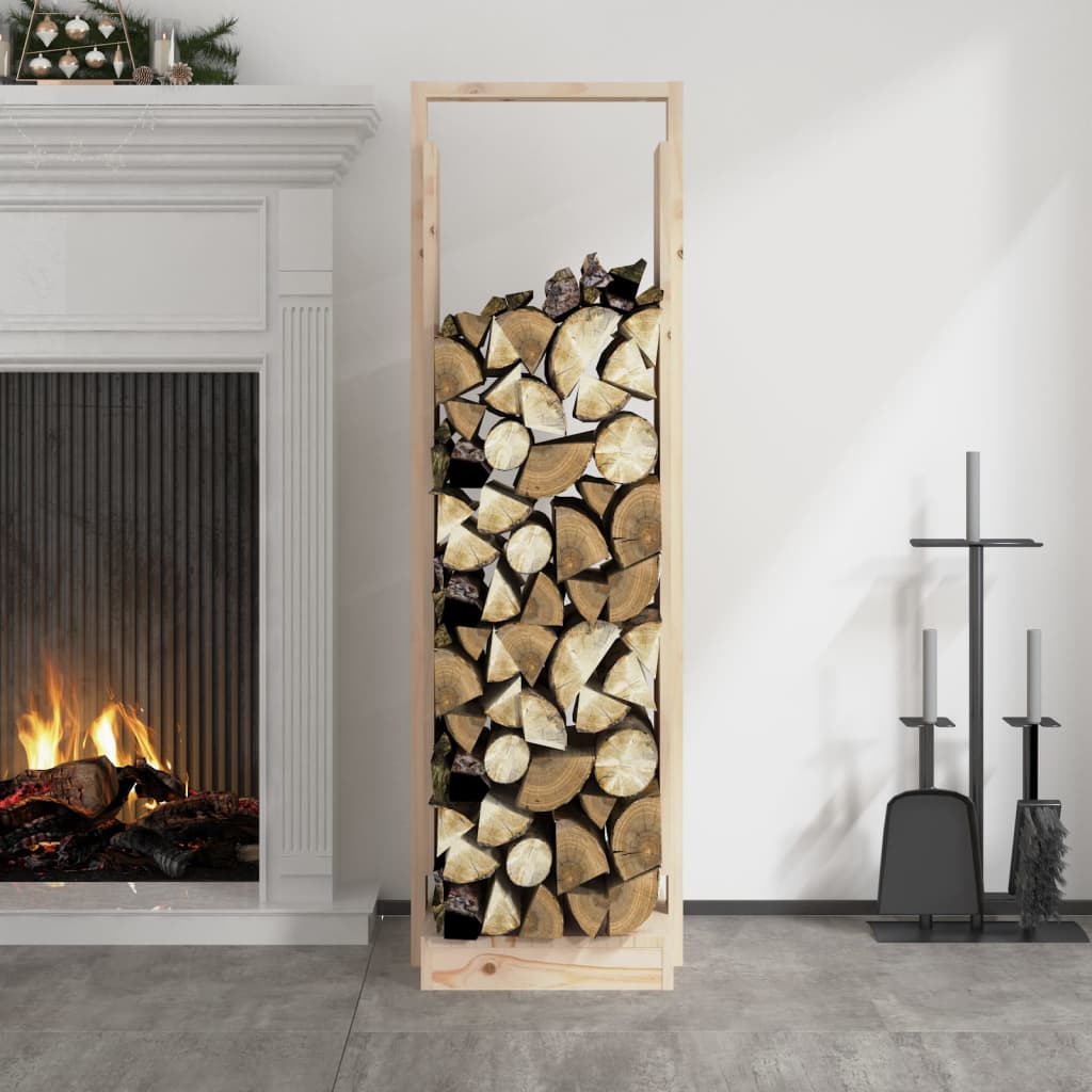 Vidaxxl log holder 33.5x30x110 cm solid pine wood