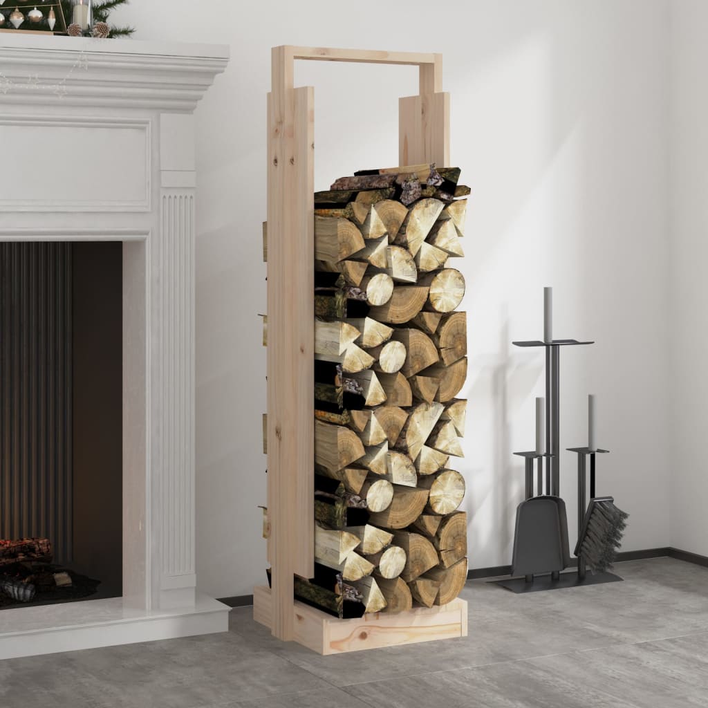 Vidaxxl log holder 33.5x30x110 cm solid pine wood