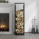 VidaXL wood block holder 33.5x30x110 cm Solid pine black