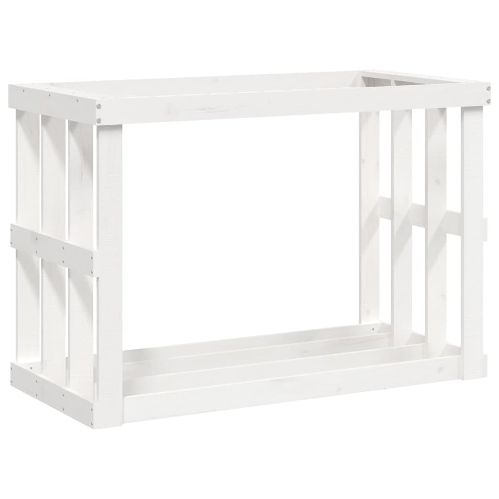 Vidaxx wood log holder 108x52x74 cm solid pine wood white