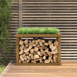 VidaXL wood log holder 108x52x74 cm solid pine wood honey brown