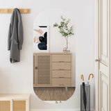 Vidaxx wall mirror 45x100 cm oval glass