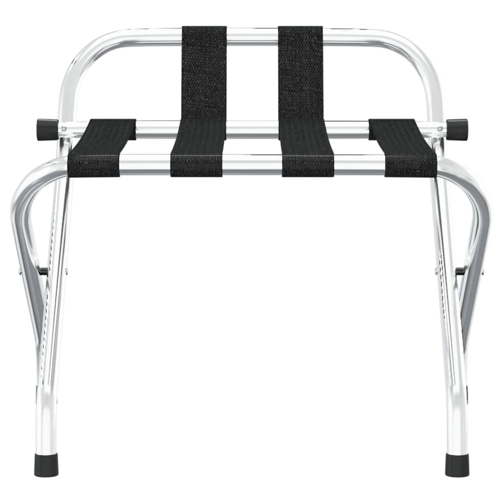 Vidaxl Gepäck Rack mat backrest 56x39x52 cm sëlwer faarweg