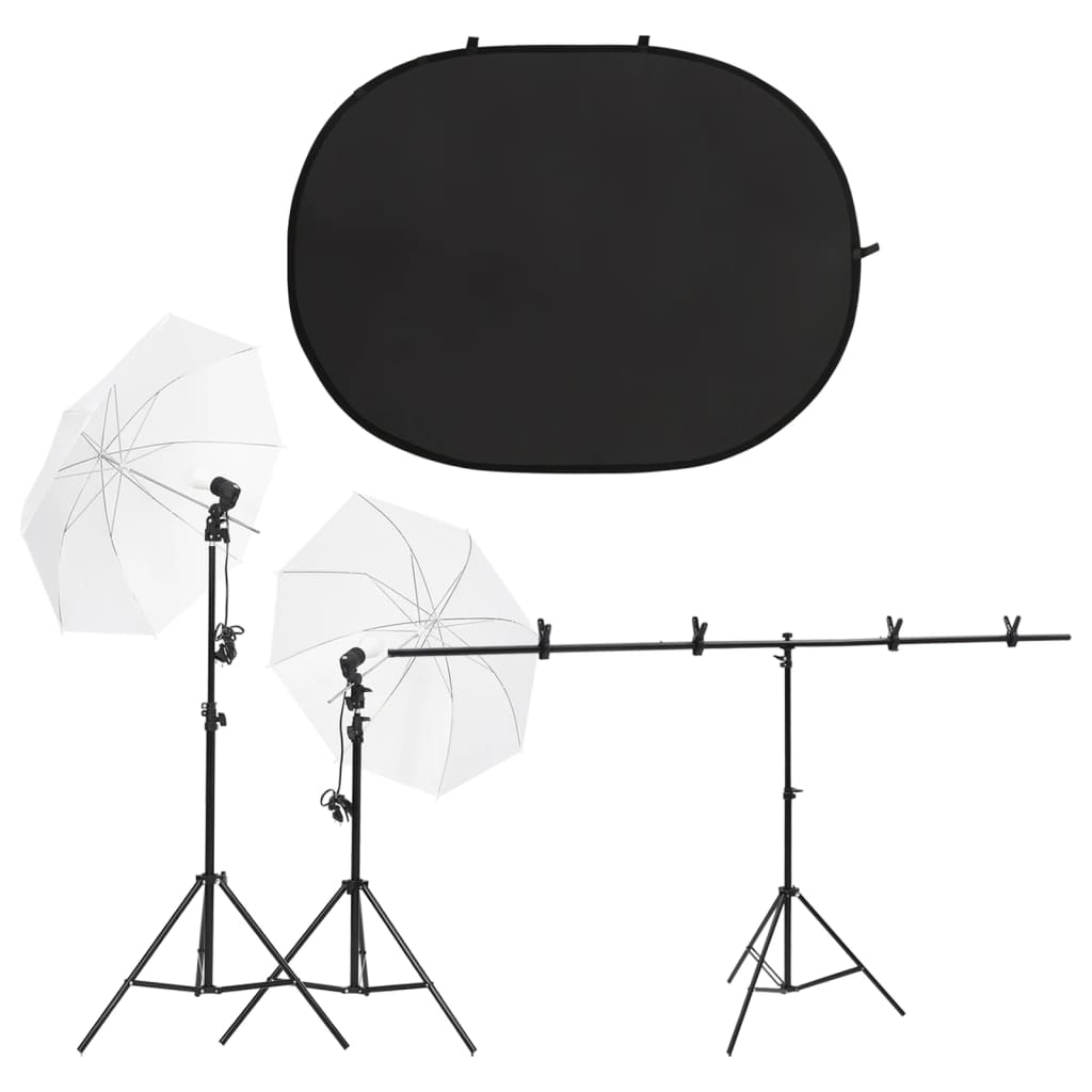 Vidaxl Photo Studio Set Se sadou osvětlení a obrazovkou pozadí