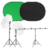 Vidaxl Photo Studio Set Se sadou osvětlení a obrazovkou pozadí