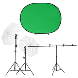 Vidaxl Photo Studio Set Se sadou osvětlení a obrazovkou pozadí