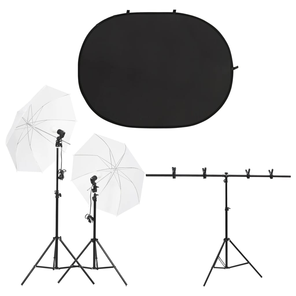 Vidaxl Photo Studio Set Se sadou osvětlení a obrazovkou pozadí
